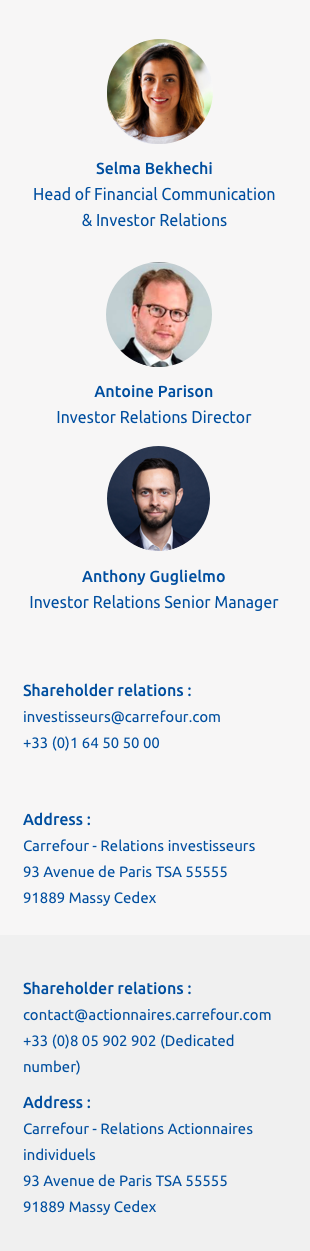 Carrefour Financial Statements 2019 Interim Cash Flow